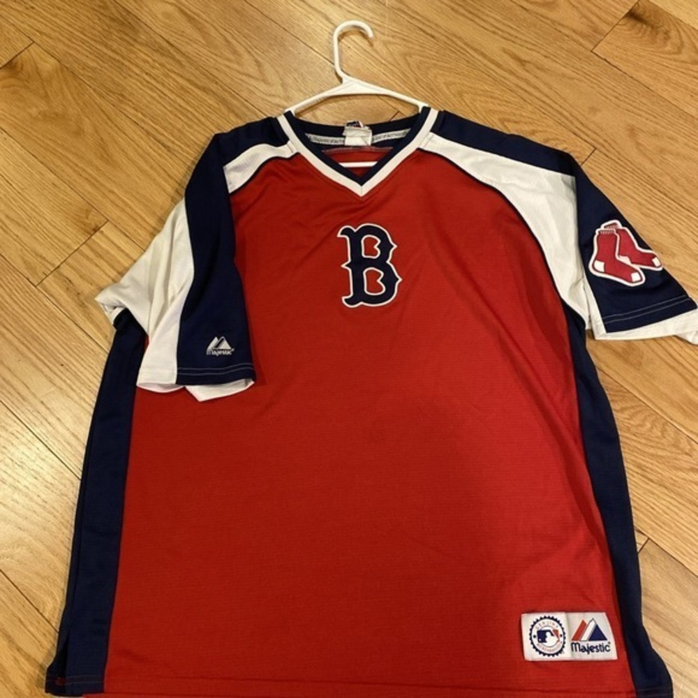Boston Red Sox XL Jersey Red With Blue B 201 - Picture 4 of 9